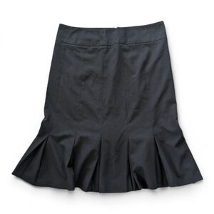 Womens Black Pencil Skirt Polyester Blend With Pleats